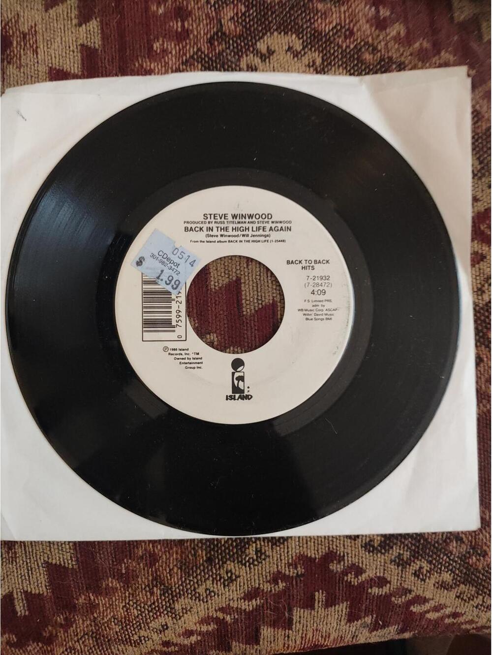 Steve Winwood -back in high life again/the finer things-NM